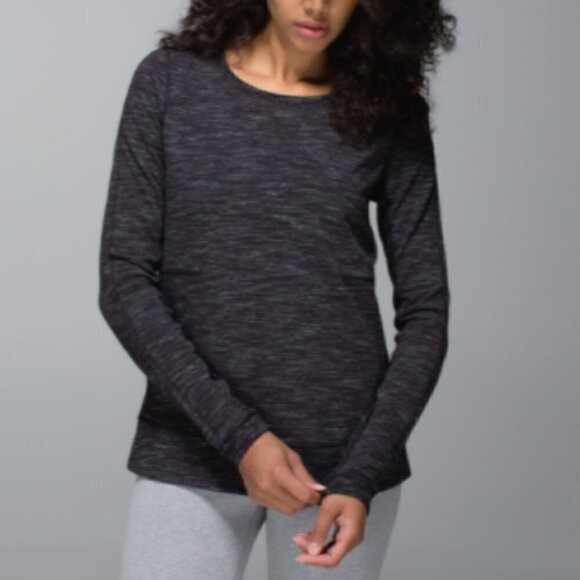 Lululemon French Terry Pullover Heathered Black 4 MINT - Picture 2 of 16